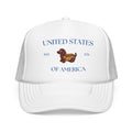 USA HotDoggo Hat  - Blue Font Patriotic Foam Cap
