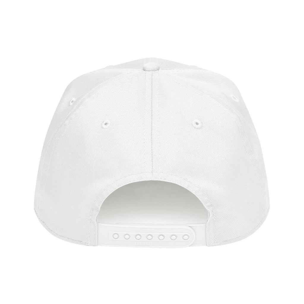 Red, White, & Brunette - Blue Font Mid Profile Baseball Cap