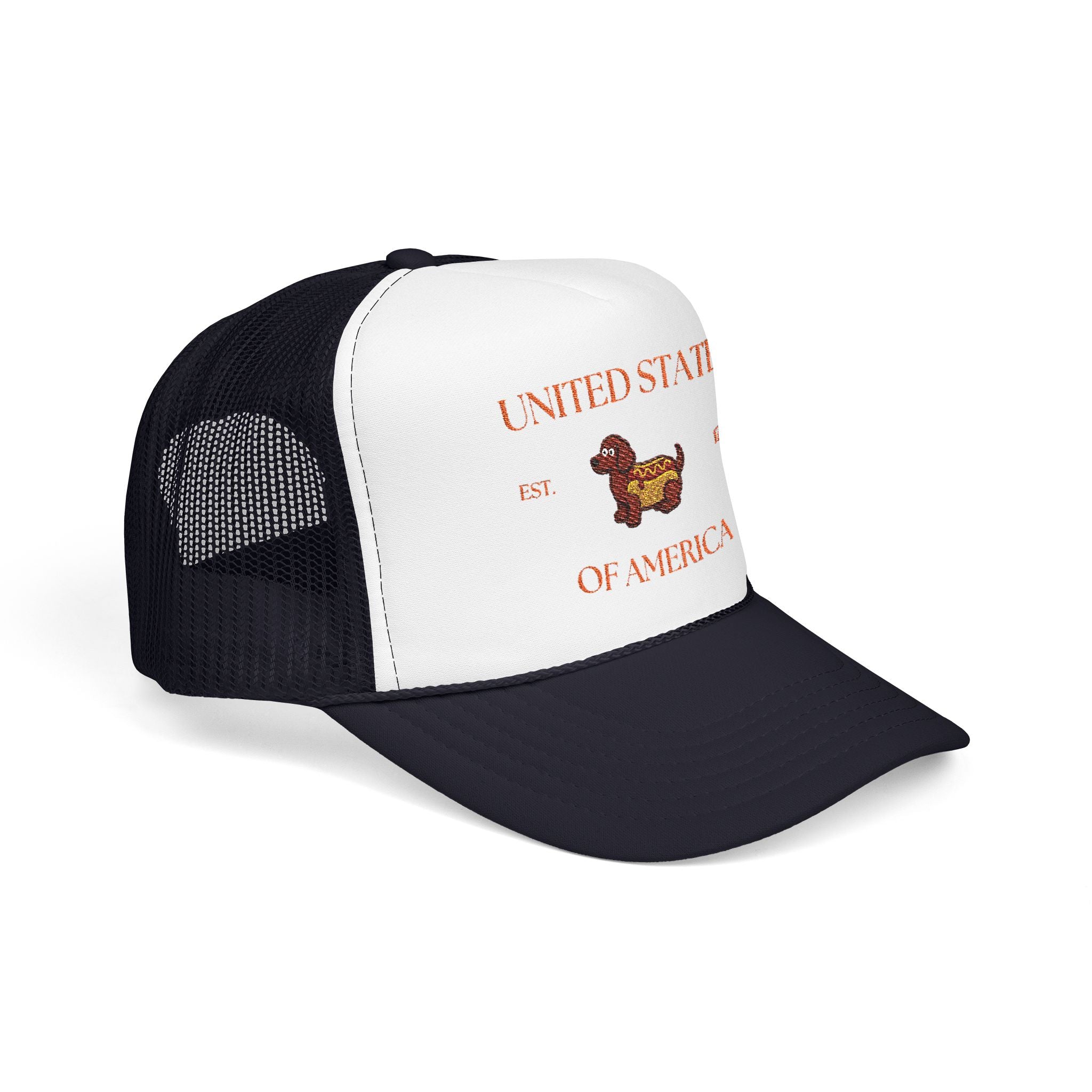 USA HotDoggo Hat  - Red Font Patriotic Foam Cap